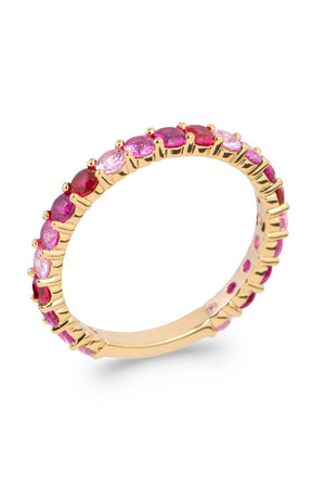Bague dorée Géraldine rose