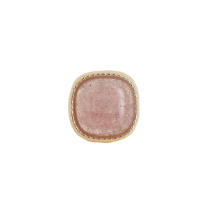 Bague dorée Lylou quartz fraise