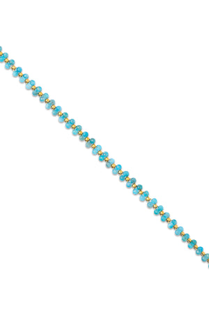 Bracelet doré Jahnis agate bleue