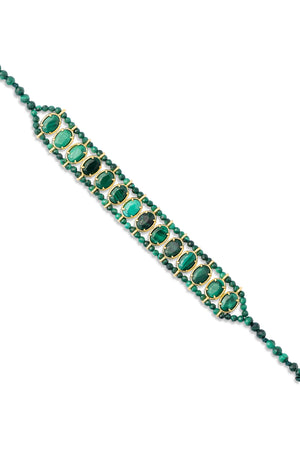 Bracelet doré Juna malachite