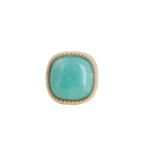 Bague dorée Lylou amazonite