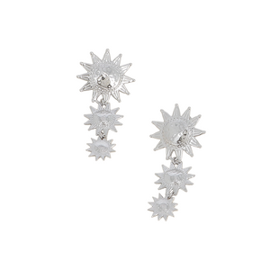 Boucles pendantes argentées Michaela