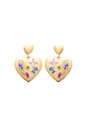 Boucles pendantes dorées Lexie