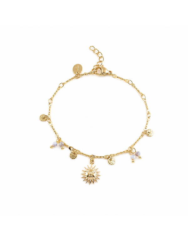 Bracelet doré Cassilde jaspe soleil