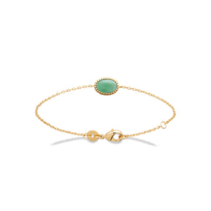 Bracelet doré Sélène aventurine