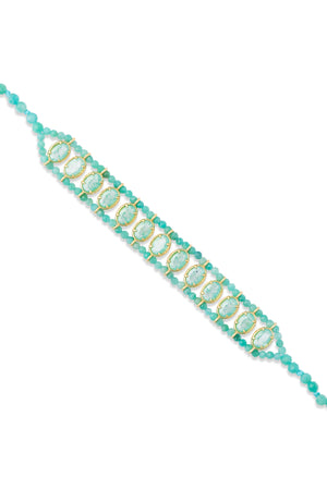 Bracelet doré Juna amazonite