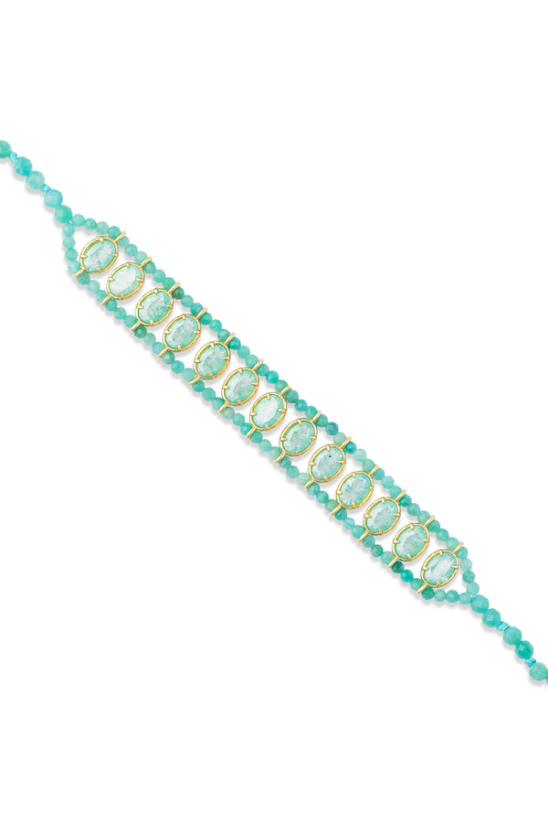 Bracelet doré Juna amazonite