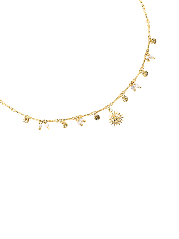 Collier doré Cassilde soleil jaspe