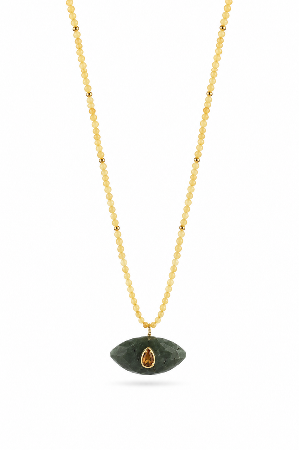 Collier doré Thelma citrine