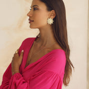 Boucles dorées Gina nacre