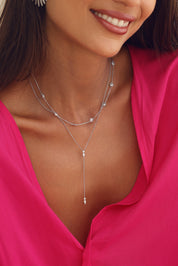 Collier cravate argent Gabie