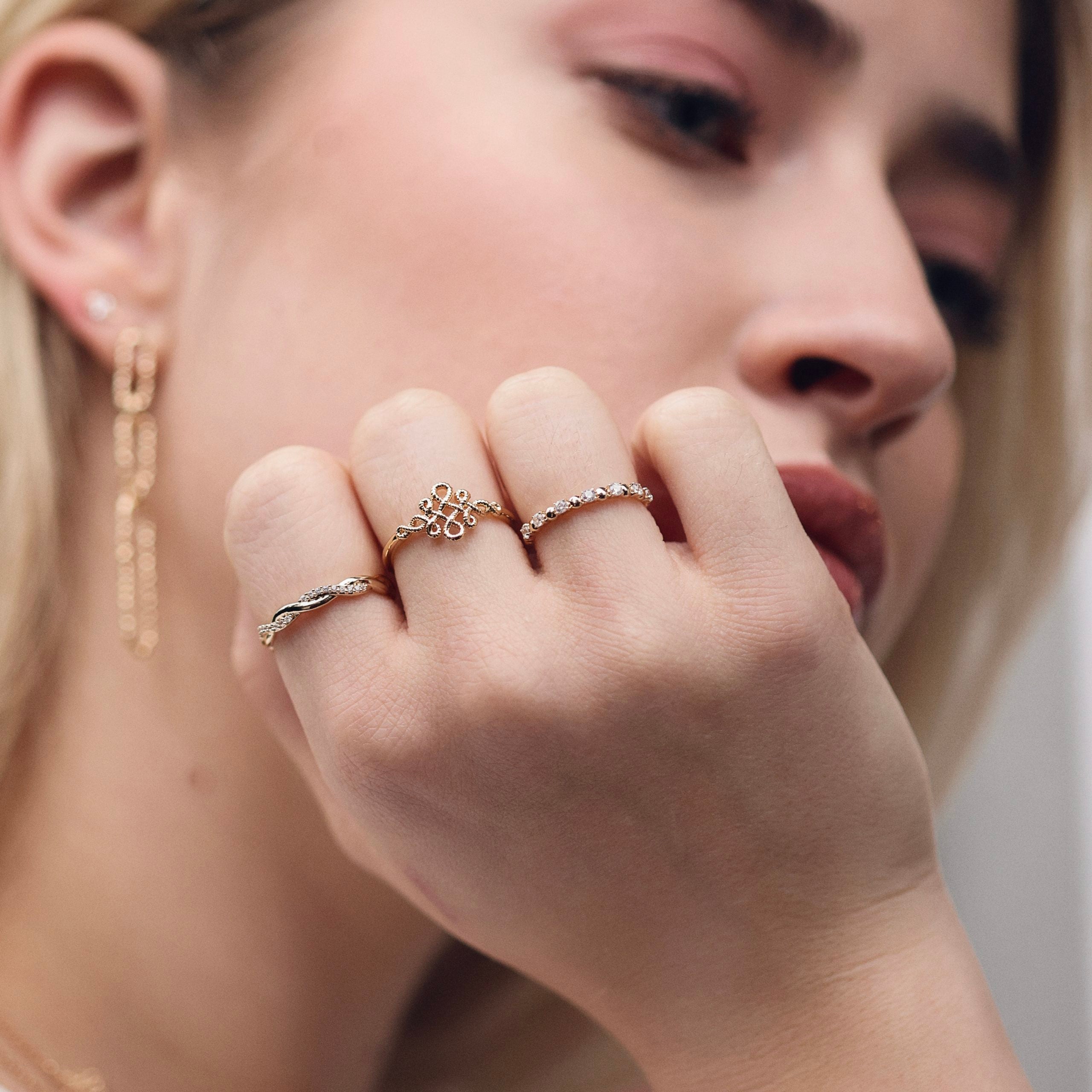 Bague dorée ALAN