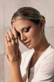 Bague argentée et dorée Fosca bicolore