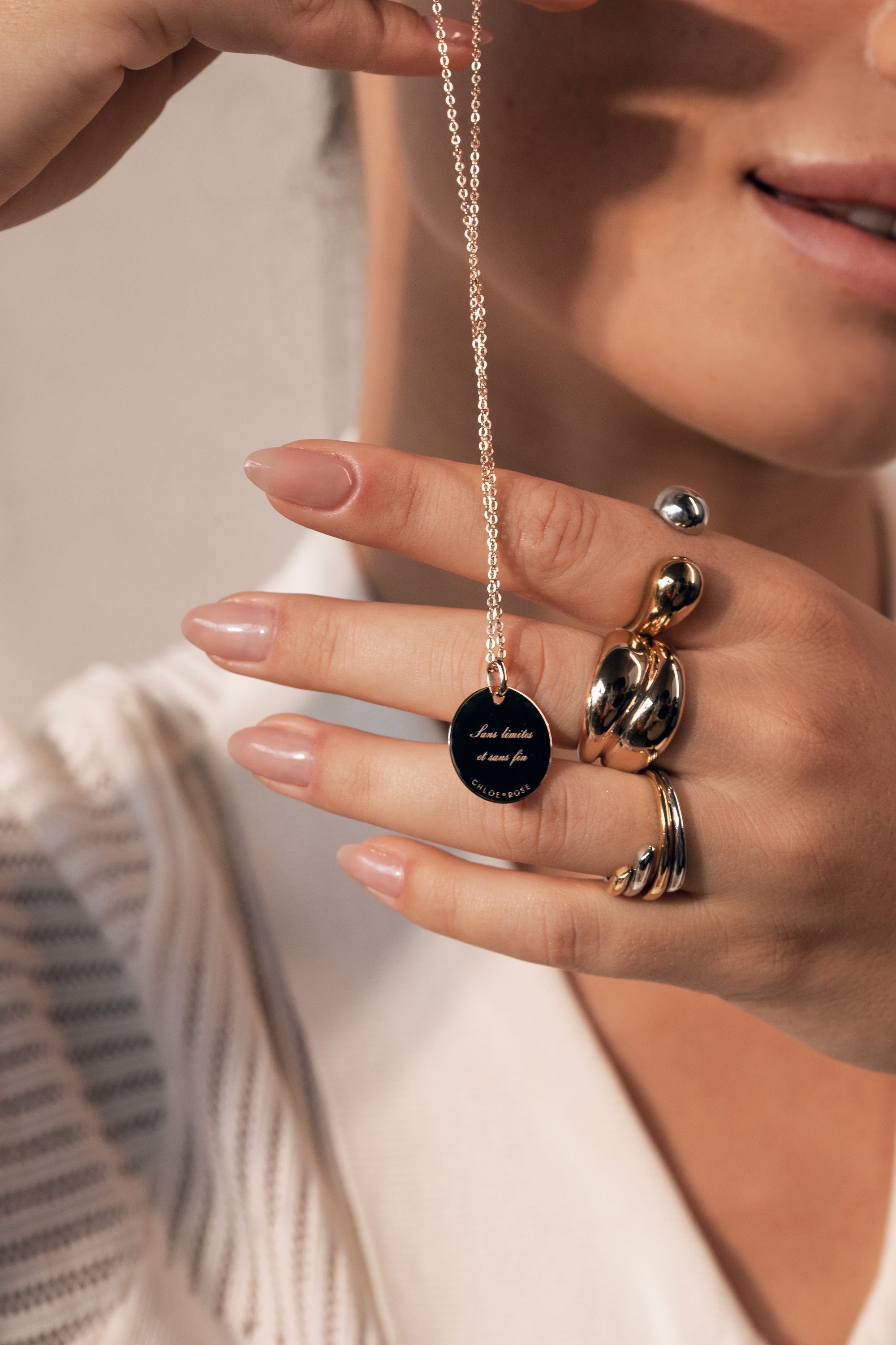 Bague argentée et dorée Fosca bicolore
