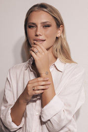 Bague dorée zircons Jonas