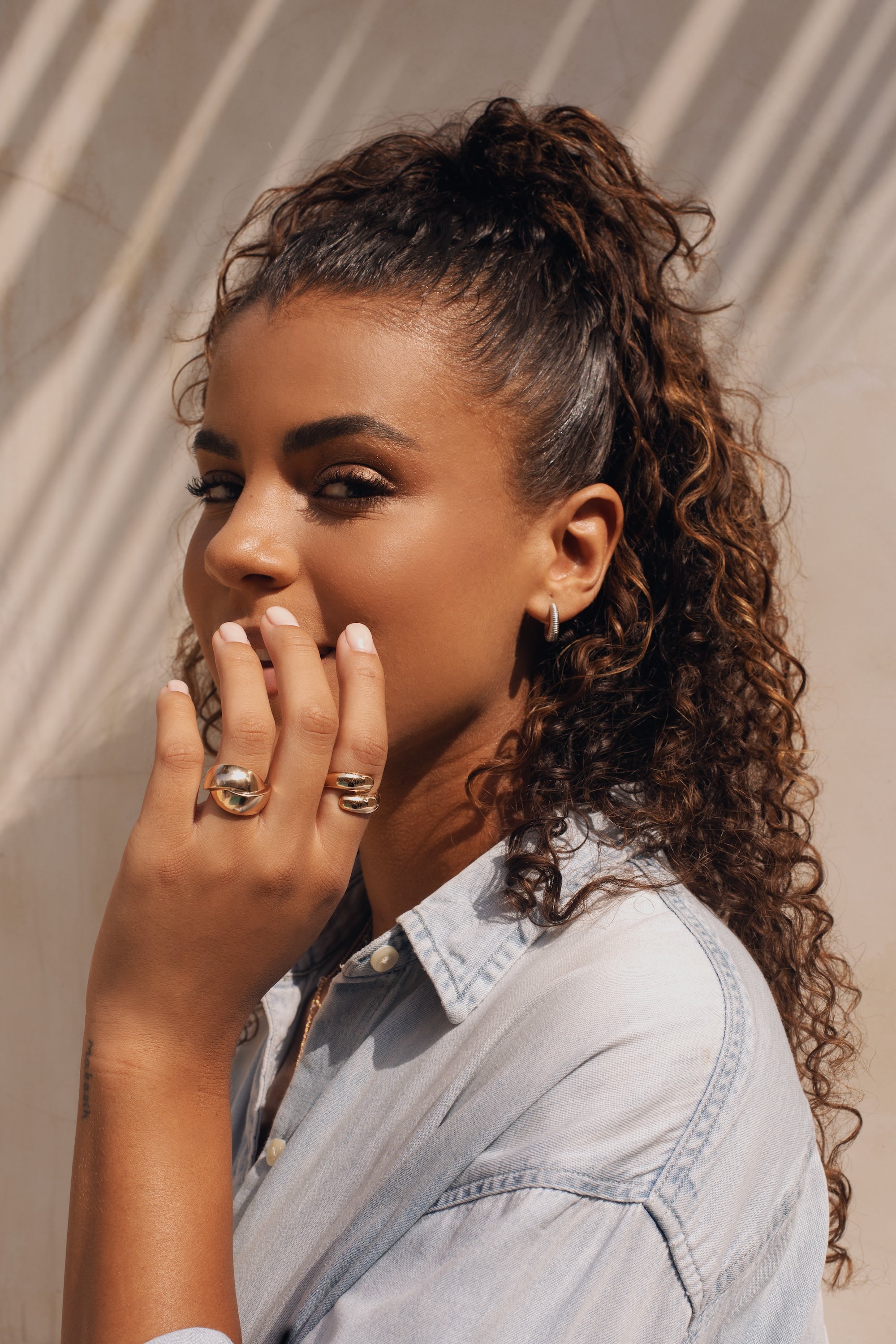 Bague dorée Mima