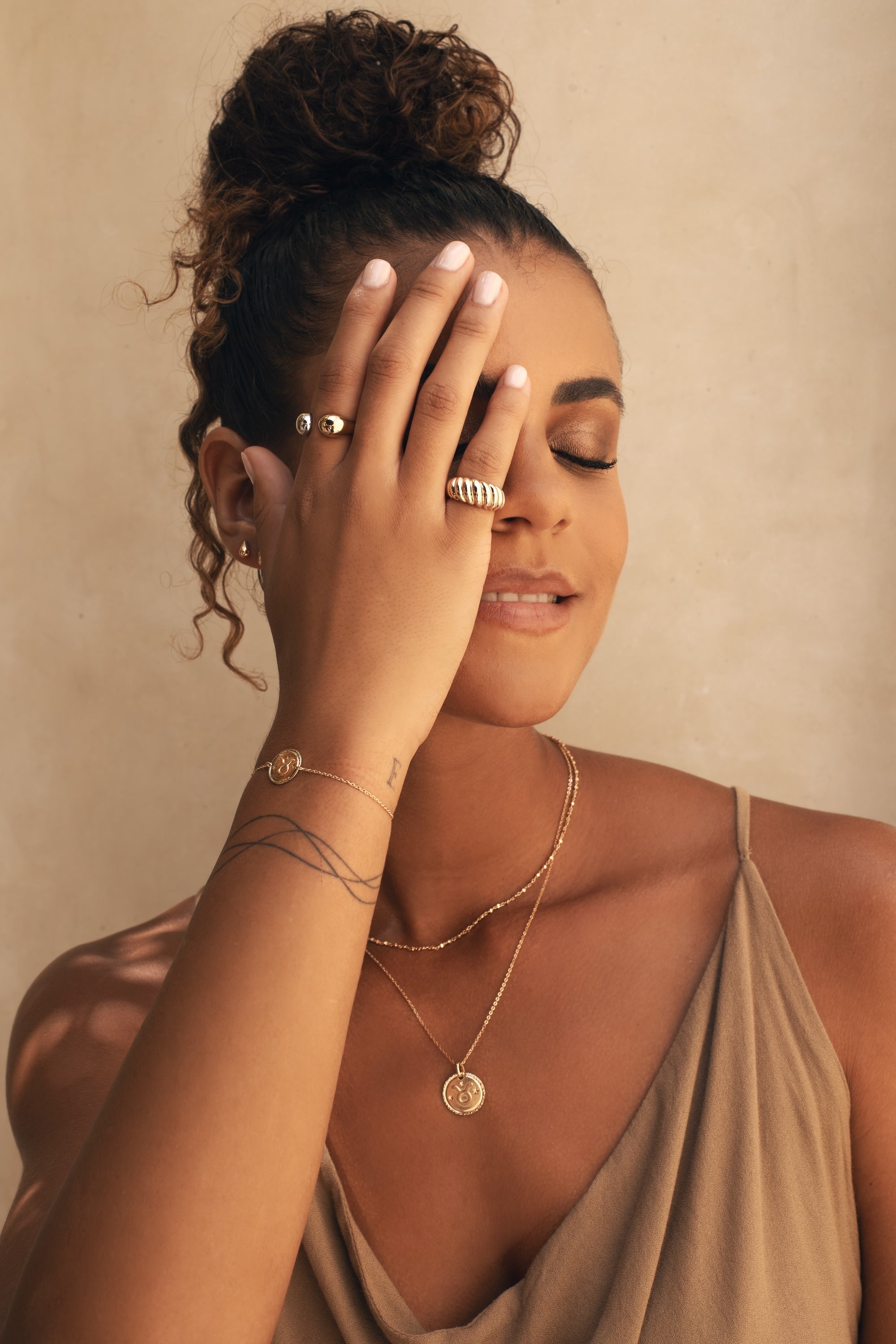 Bague argentée et dorée Fosca bicolore