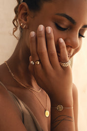 Bague argentée et dorée Fosca bicolore