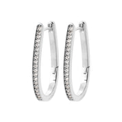Créoles argent et zircons Pattie