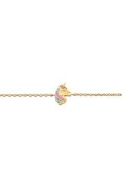 Bracelet enfant doré Licorne