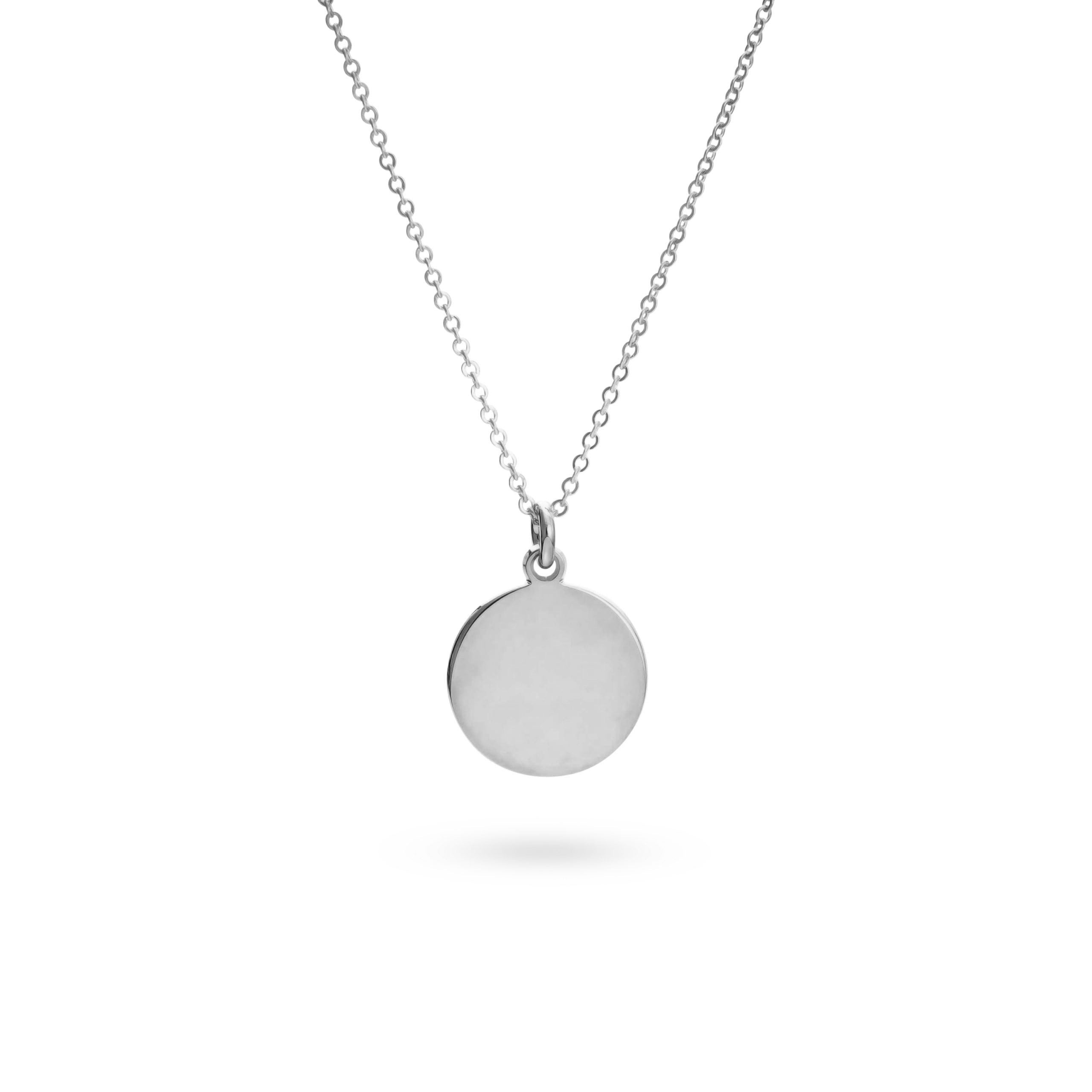 Collier personnalisable argent Alba - Bijou photographié sur fond blanc