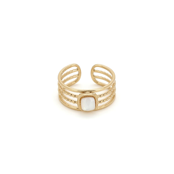 Bague dorée Havia nacre