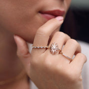 Bague dorée ALAN focus
