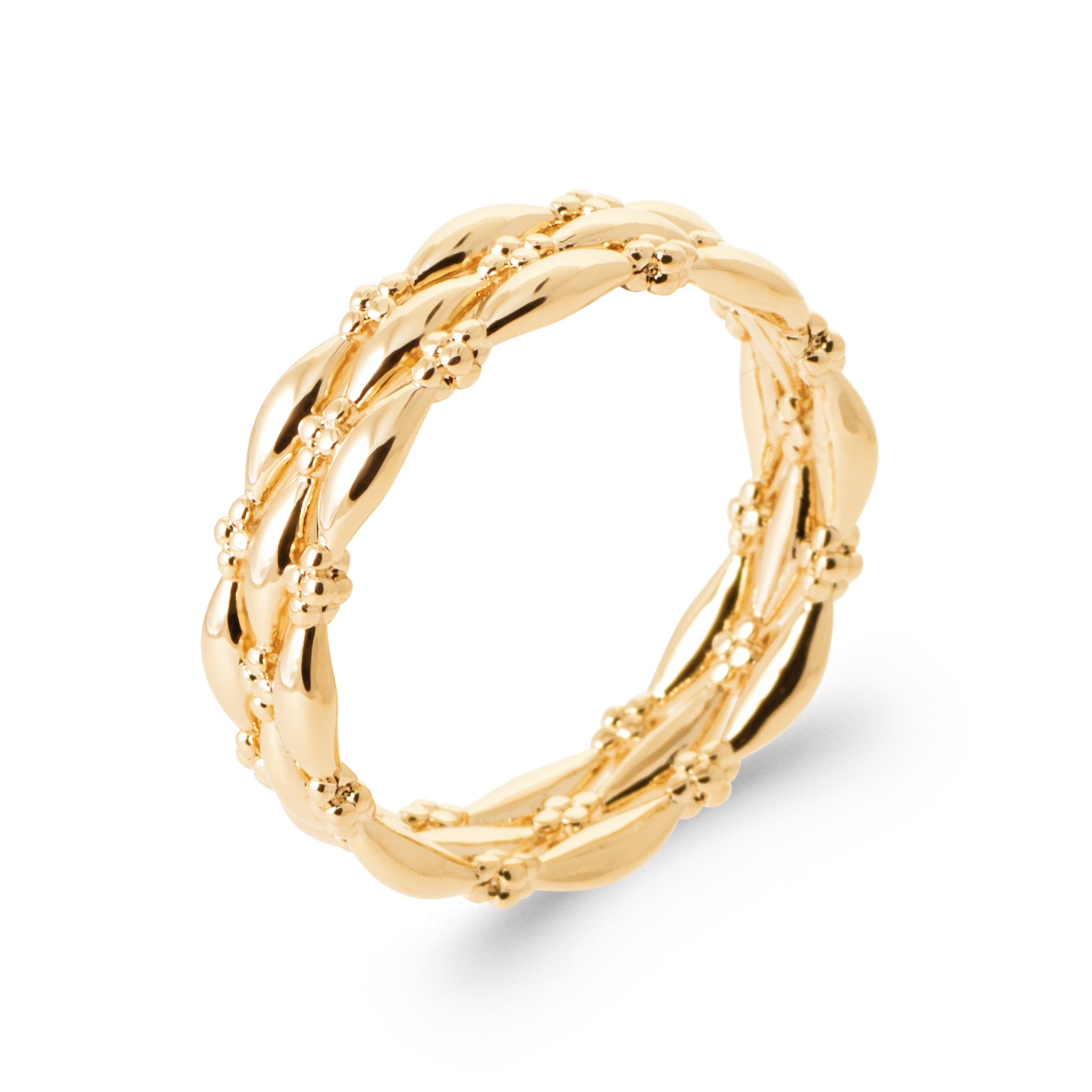 Bague dorée EMMIE - Bijou photographié sur fond blanc