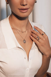 Bague en argent Amanda en forme de serpent avec zircon - Bijou porté