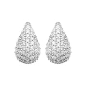 Boucles d'oreilles argentées MINI YOKO ZIRCONS en argent 925 et zircons - Collection Cérémonie