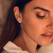 Boucles d'oreilles argentées MINI YOKO ZIRCONS en argent 925 et zircons - Collection Cérémonie