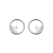 Boucles Dayana zircons argent 925 - Bijou photographié sur fond blanc