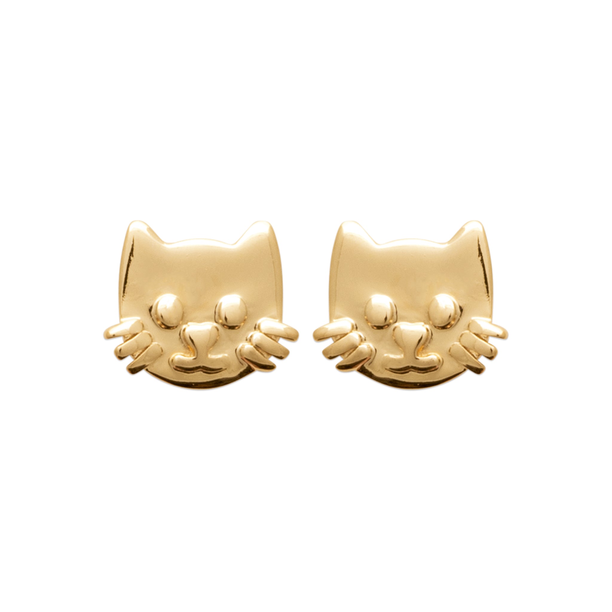 Boucles d’oreilles dorées enfant CHAT