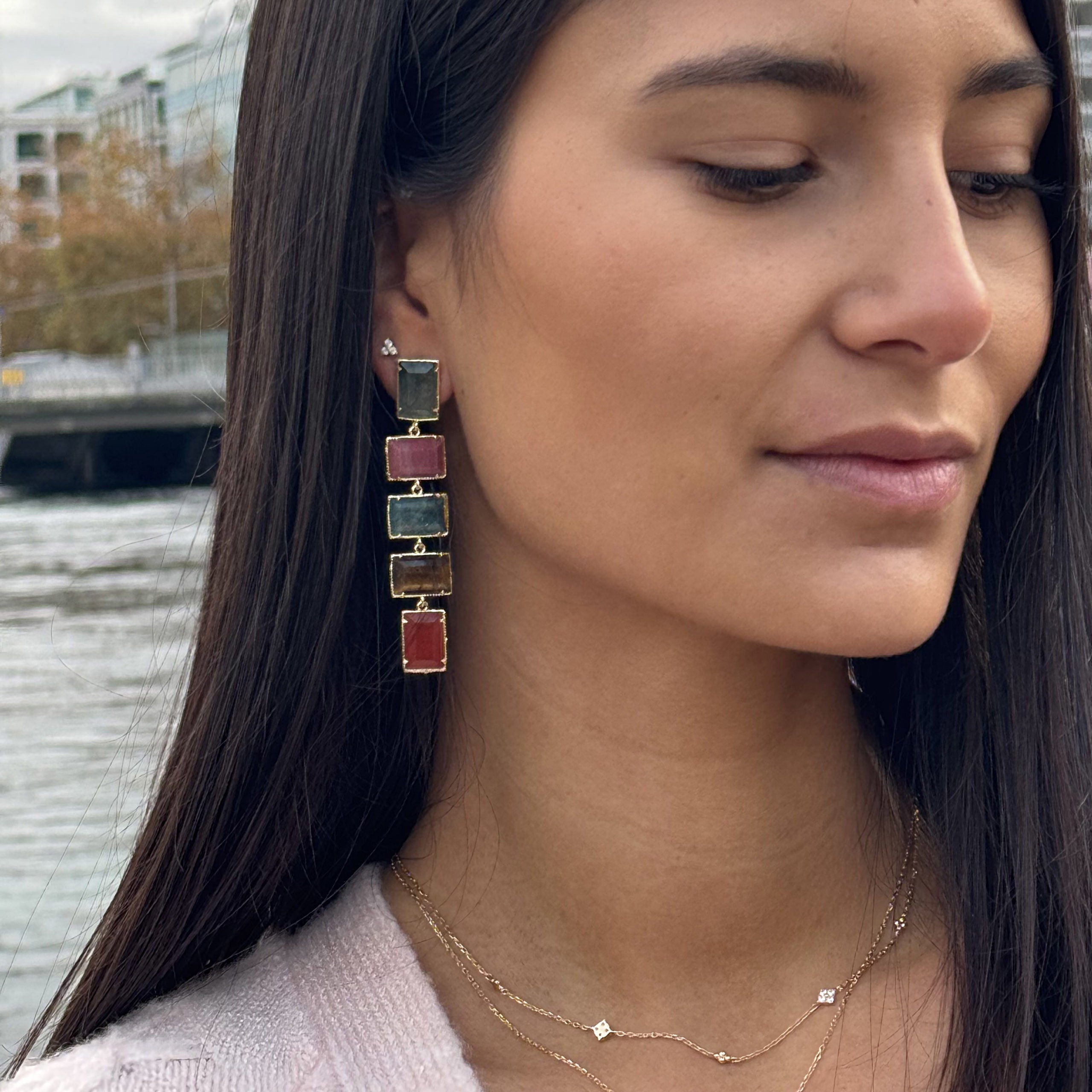 Boucles dorées LUCE - Bijou porté