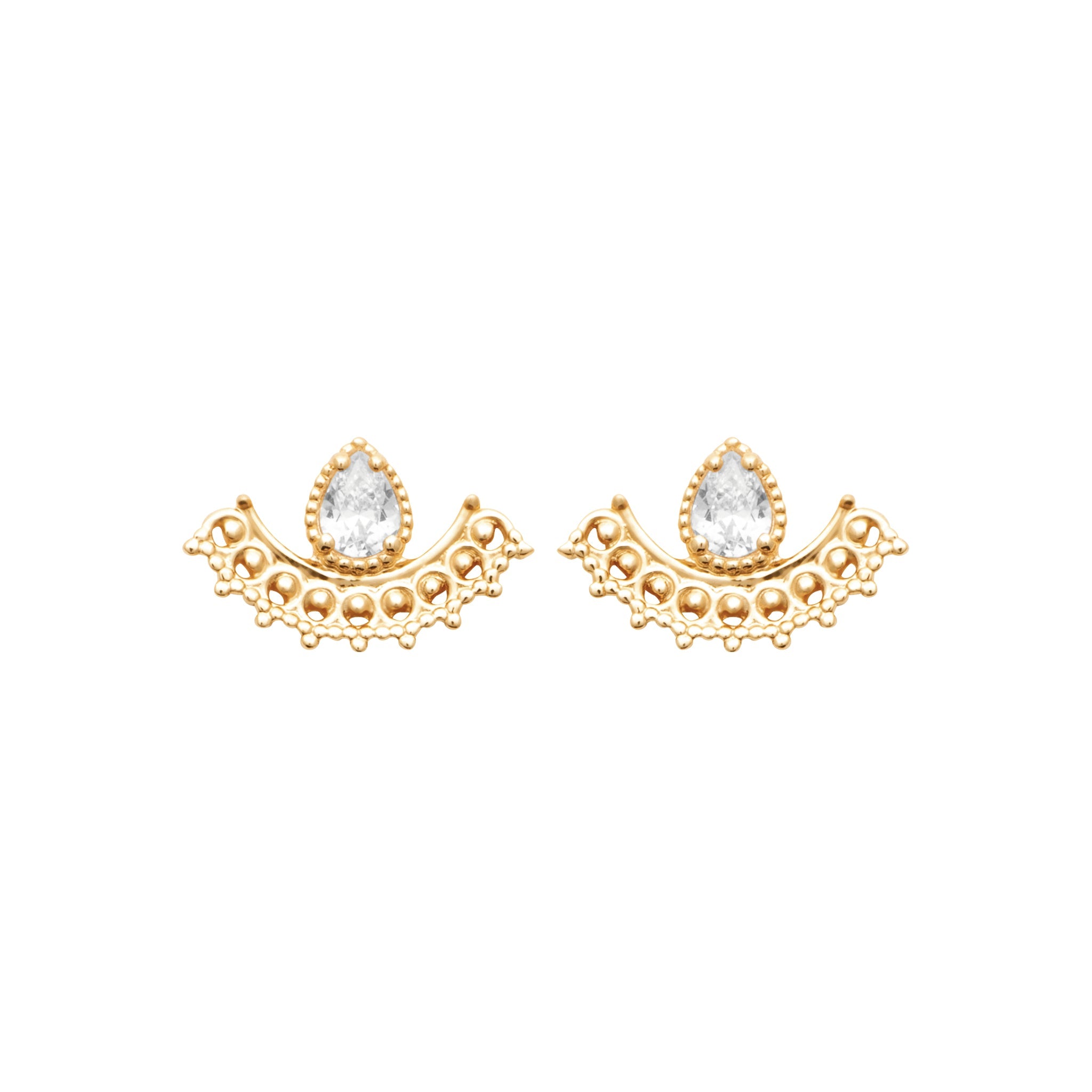 Boucles dorées BENA - Bijou photographié sur fond blanc