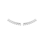 Boucles d'oreilles Amaris barrettes argent zircons - Bijou photographié sur fond blanc 