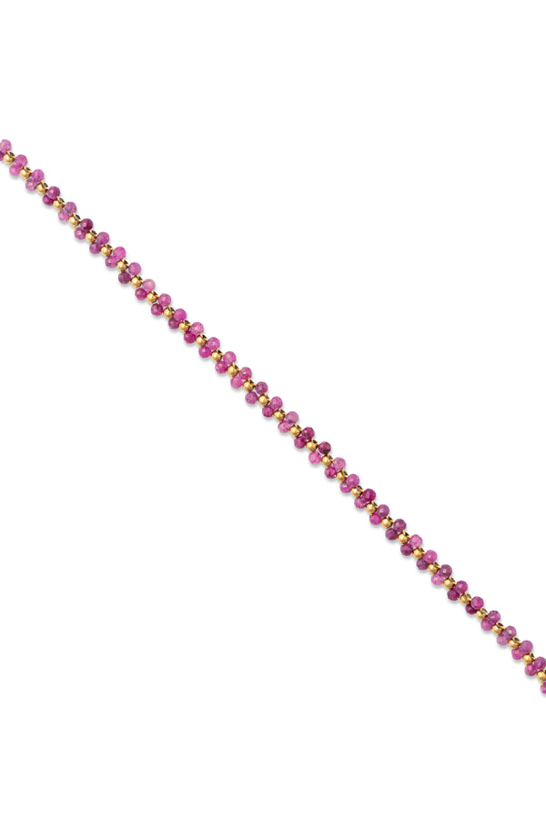 Bracelet doré Jahnis grenat