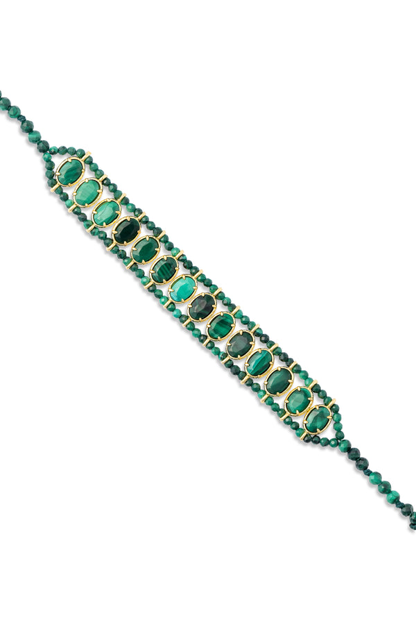 Bracelet doré Juna malachite