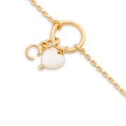 LILOU – Bracelet personnalisable doré coeur en nacre - Bijou porté