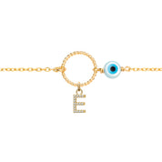 LILOU PROTECT – Bracelet personnalisable doré avec un œil protecteur