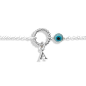 LILOU PROTECT  – Bracelet personnalisable argent avec un œil nacre