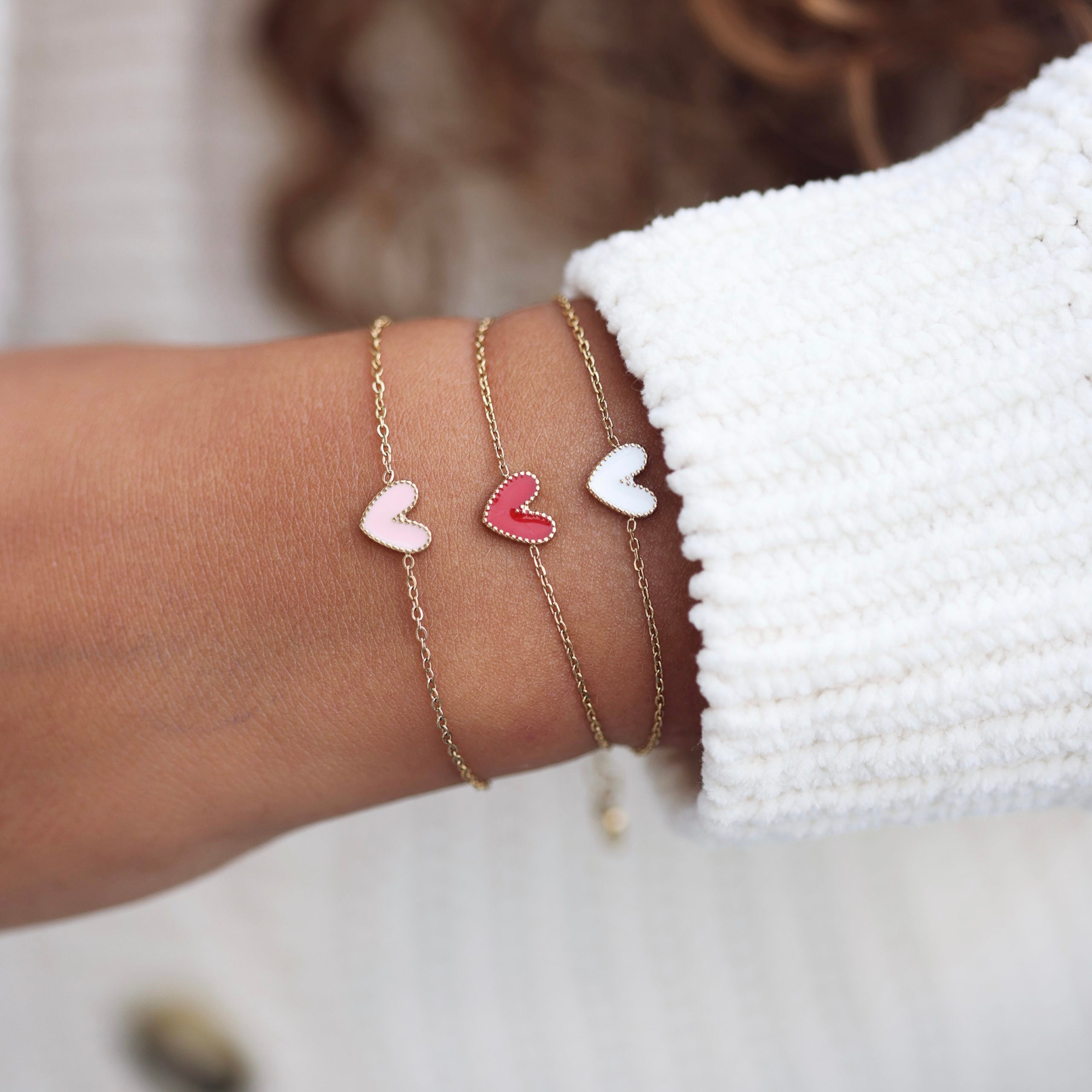 Bracelet Petit Coeur enfant blanc