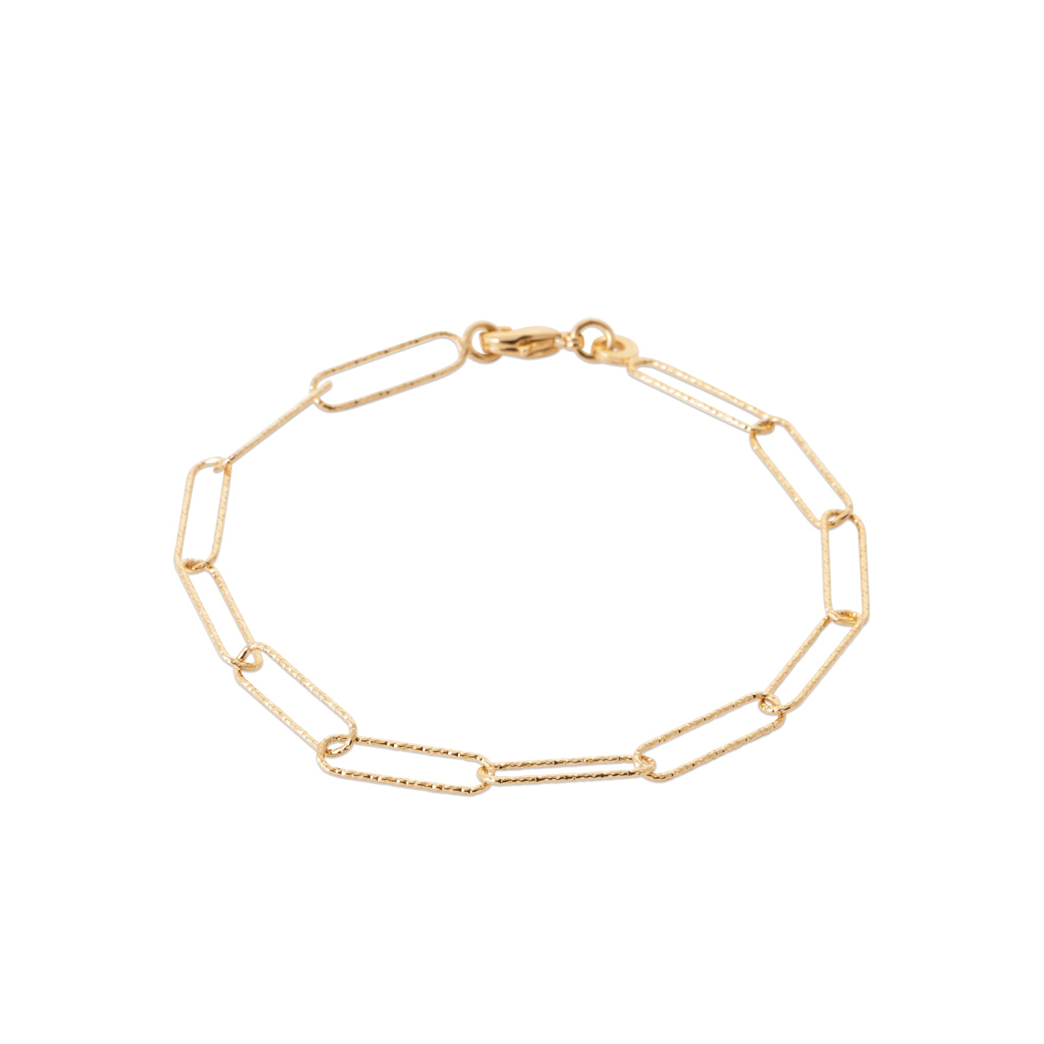 Bracelet doré ABBY DIAMANT M - Bijou photographié sur fond blanc