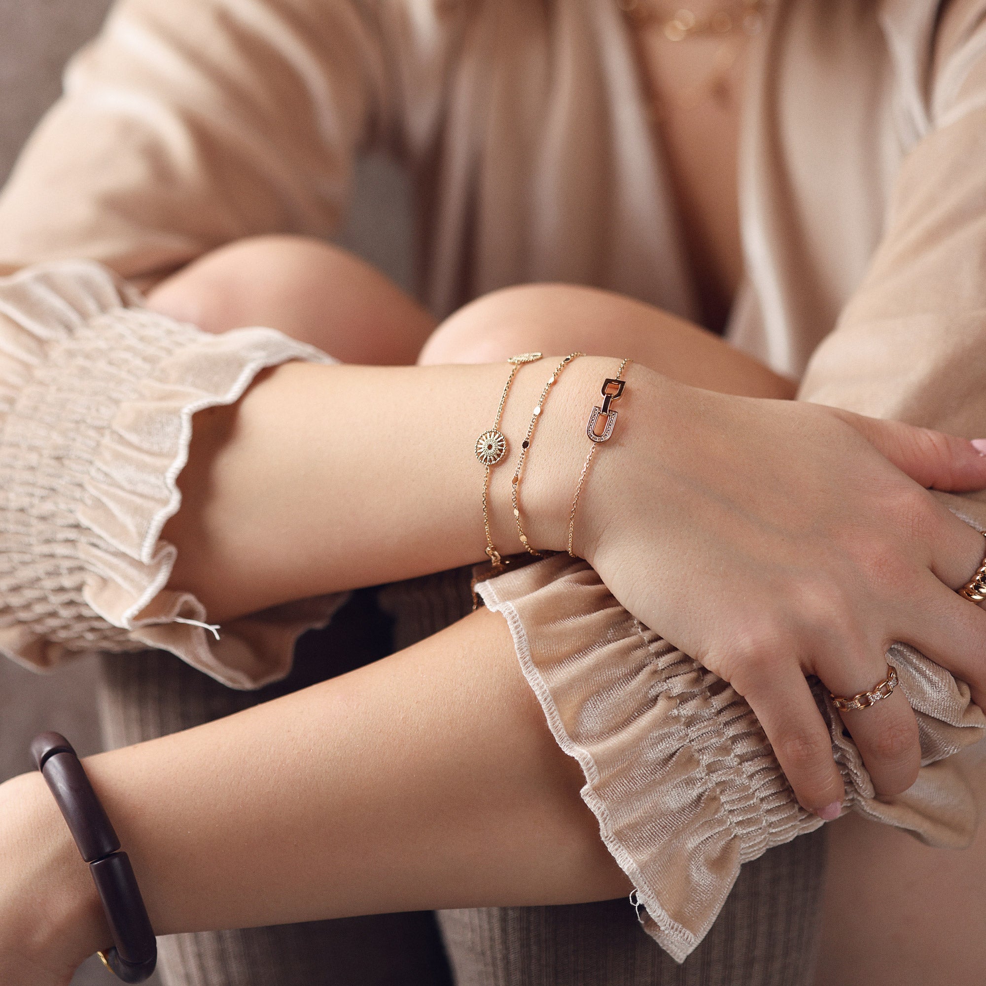 Bracelet doré LAORA - Bijou porté