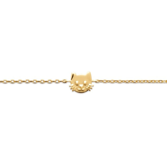 Bracelet doré enfant CHAT