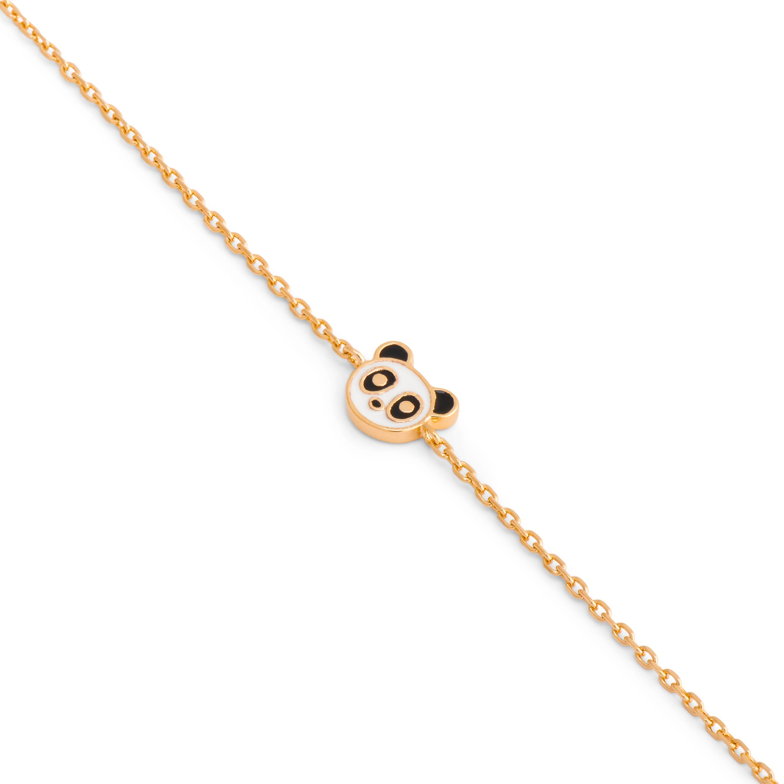Bracelet doré enfant Panda - Bijou photographié sur fond blanc