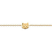 Bracelet doré enfant Chat - Bijou photographié sur fond blanc