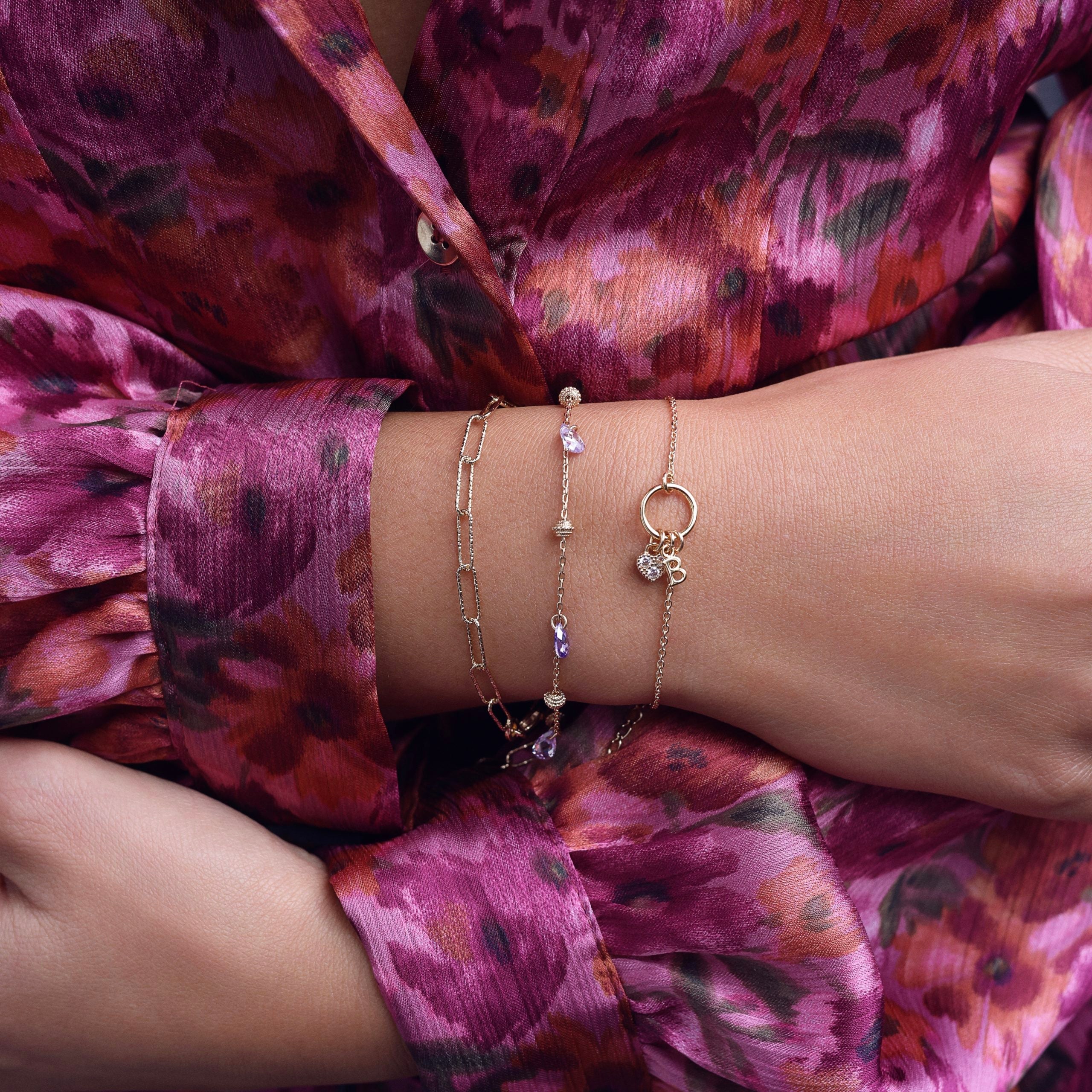 Bracelet doré ABBY DIAMANT M - Bijou porté