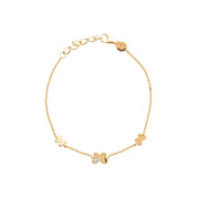 Bracelet doré papillons zircon ELISEE - Bijou photographié sur fond blanc