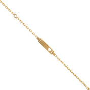 Bracelet personnalisable doré gourmette à graver Sophie - Bijou sur fond blanc